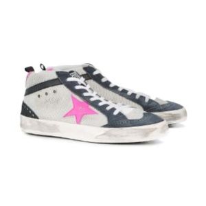Used Golden Goose Deluxe Brand Grey Pink Mid Star sneaker, size 40